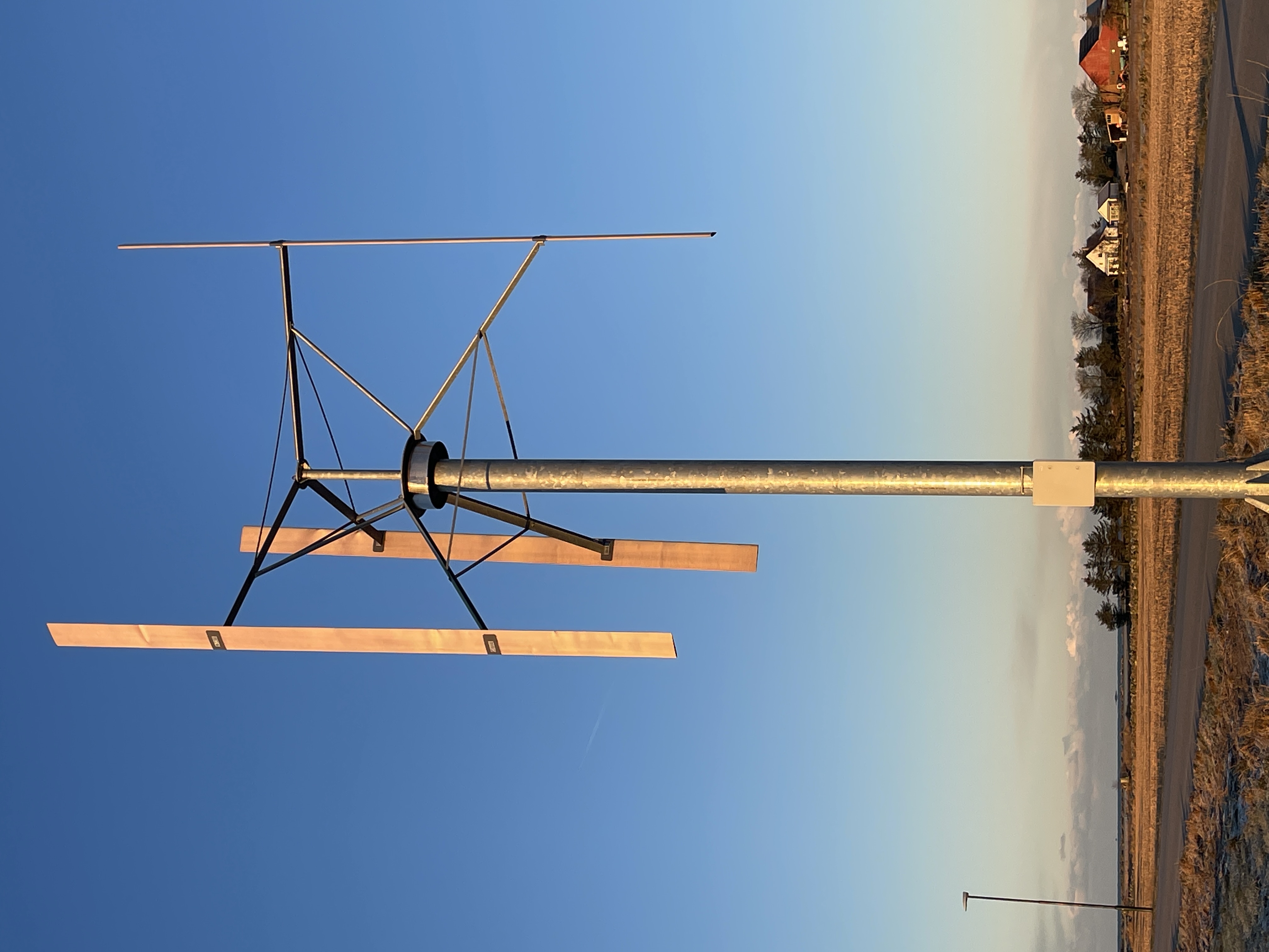 Carnetic 316 vertical axis wind turbine standing in a field